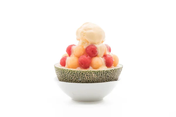 Helado de melón Bingsu, famoso helado coreano — Foto de Stock