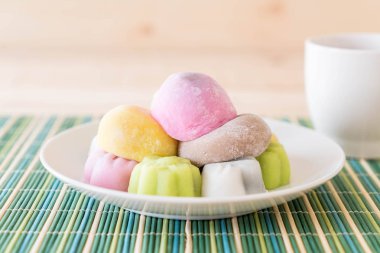 renkli tatlı mochi 