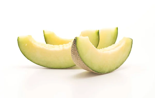 Kantaloupe melon på vit bakgrund — Stockfoto