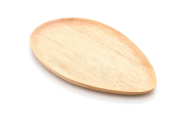 Деревянная плита на белом — стоковое фото