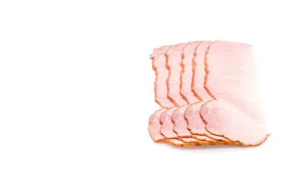 Jambon tranché sur blanc — Photo