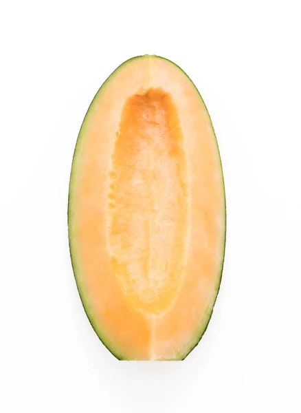 Cantaloupe melon on white — Stock Photo, Image