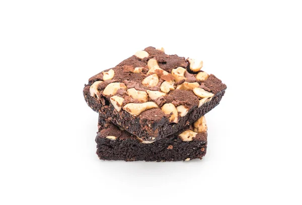 Chocolate brownies on white — Stock Photo, Image