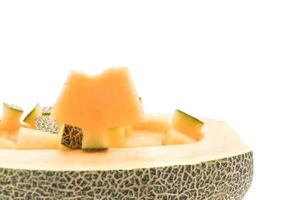 Cantaloupe melon on white — Stock Photo, Image