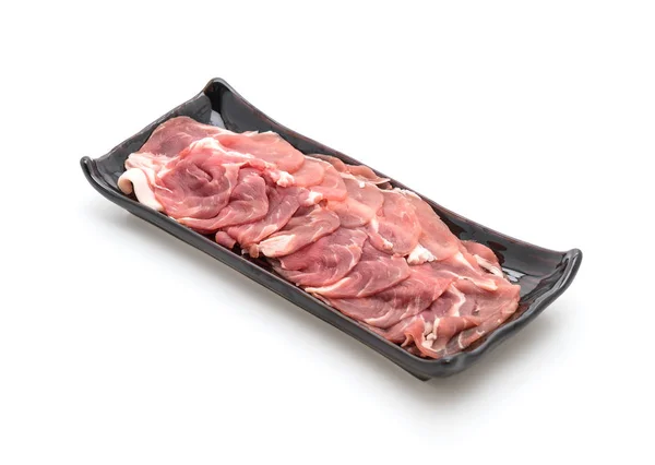 Свежая свинина нарезанная — стоковое фото