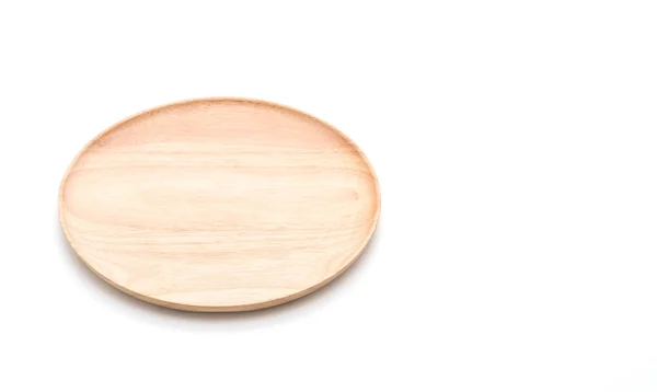 Wood plate on white — Stock Photo, Image