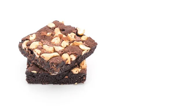 Chocolate brownies on white — Stock Photo, Image