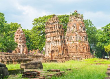 Güzel eski mimari tarihi Ayutthaya Tayland
