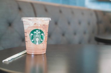 Bangkok Tayland, 10 Temmuz 2016: Buzlu çikolata frappuchino St