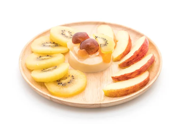 Budino di frutta con kiwi e mela — Foto Stock