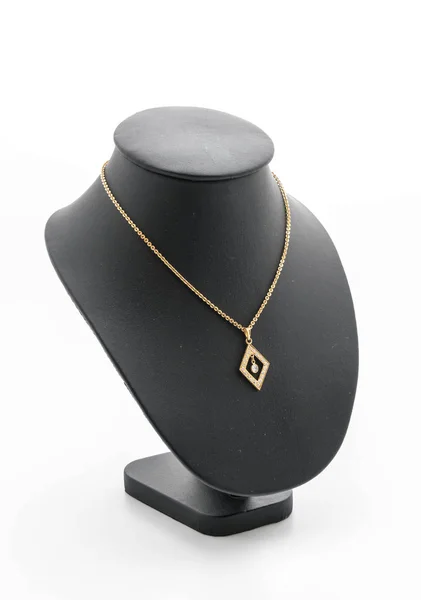 Krásné a luxusní náhrdelník na šperky stojan krk — Stock fotografie