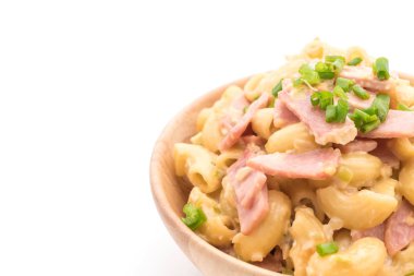 makarna peynir ve jambon