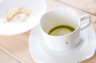 matcha latte boş bardak