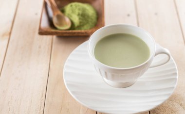 hot matcha latte