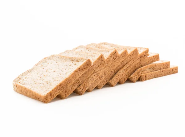 Whole wheat bread on white — Stock Photo, Image