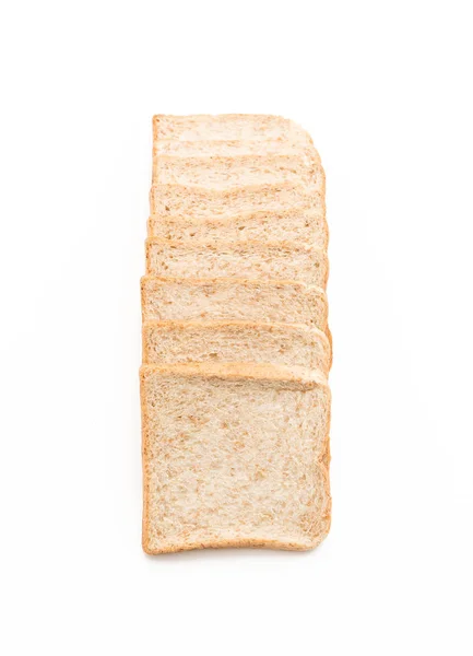 Whole wheat bread on white — Stock Photo, Image