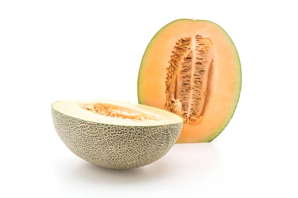 Cantaloupe Melone auf weiß — Stockfoto