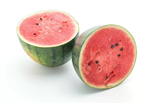 Färsk vattenmelon på vit — Stockfoto
