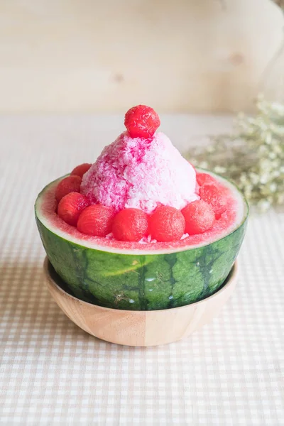 수 박 bingsu 디저트 — 스톡 사진