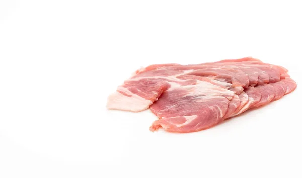 Carne di maiale fresca affettata — Foto Stock