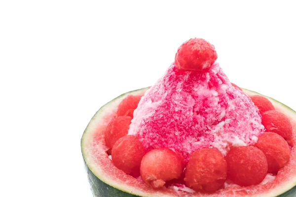 Watermeloen bingsu dessert — Stockfoto