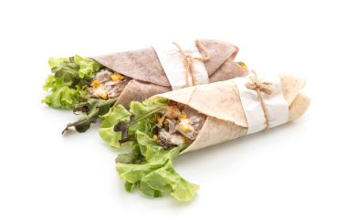 ton balıklı Mısır salata ile salata rulo sarma