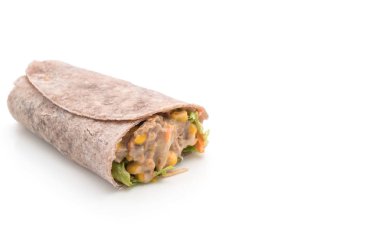 ton balıklı Mısır salata ile salata rulo sarma