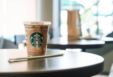 Bangkok Tayland, 10 Temmuz 2016: Buzlu çikolata frappuchino St