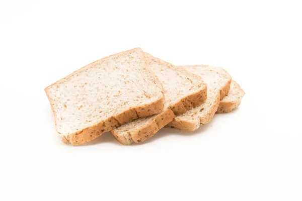 Whole wheat bread on white — Stock Photo, Image