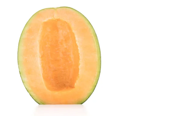 Cantaloupe melon on white — Stock Fotó