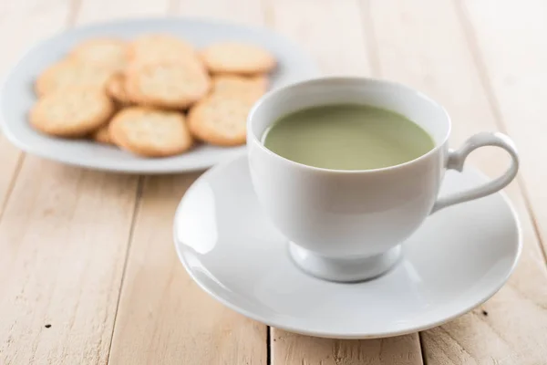 Hot matcha latte — 스톡 사진