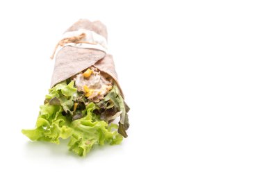ton balıklı Mısır salata ile salata rulo sarma
