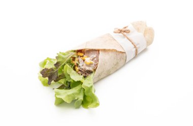 ton balıklı Mısır salata ile salata rulo sarma