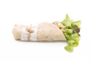 ton balıklı Mısır salata ile salata rulo sarma