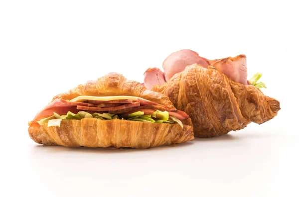 Prosciutto cotto al croissant — Foto Stock