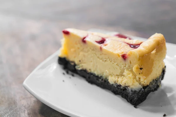 ラズベリー チーズ ケーキ — ストック写真