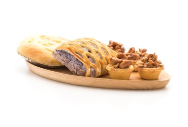 şekerleme kek, ekmek Mısır mayonaise ve taro börek ile 