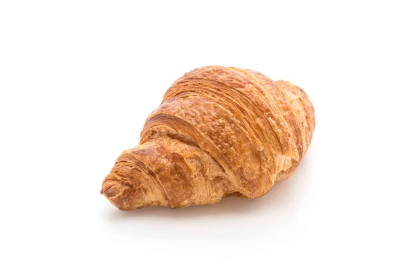 Smör croissant på vit — Stockfoto