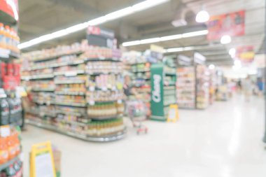 süpermarkette soyut bulanıklık