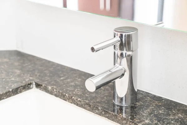 Faucet sink decoration in bathroom — Stock Photo, Image