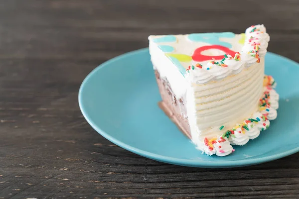 生日快乐-冰淇淋蛋糕 — 图库照片