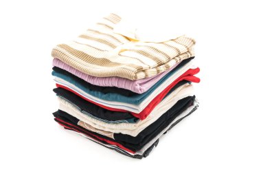 giyim üzerine beyaz yığınları 