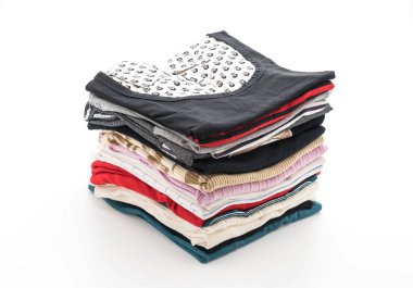 giyim üzerine beyaz yığınları 