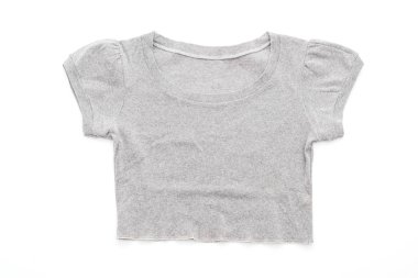 gömlek. beyaz üzerine katlanmış t-shirt 