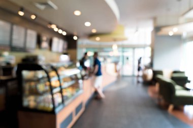 Soyut bulanıklık kahve dükkanı 