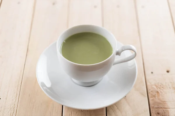 Hot matcha latte — Stok fotoğraf