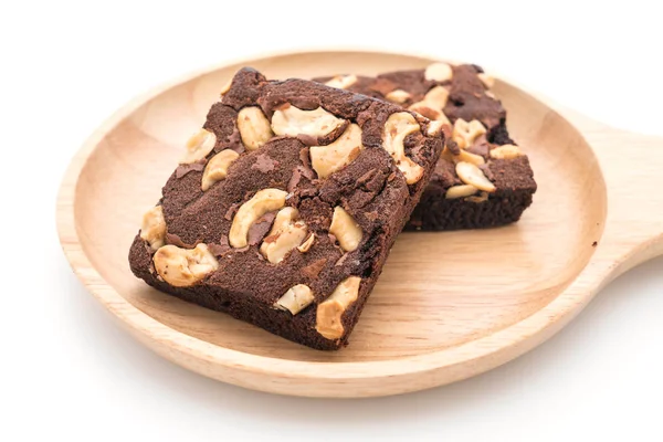 Brownies de chocolate em branco — Fotografia de Stock