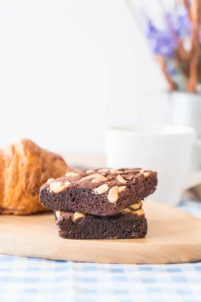 Croissant e brownies — Foto Stock