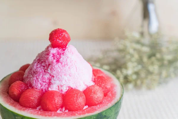 Postre de sandía bingsu — Foto de Stock