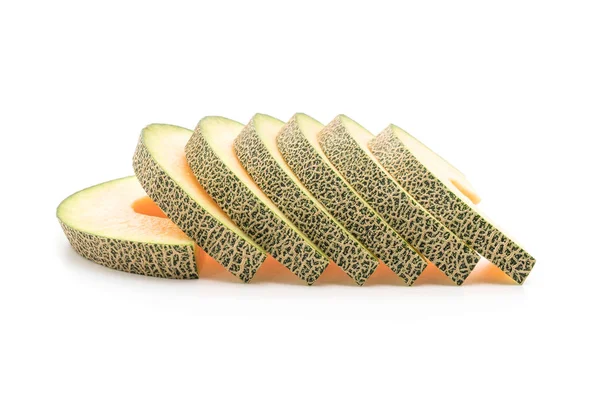 Cantaloupe Melone auf weiß — Stockfoto